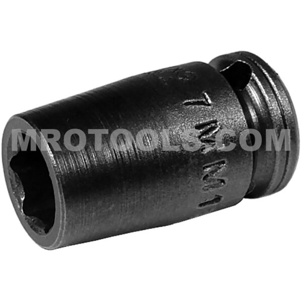 7MM11 Apex 7mm 6-Point Metric Standard Impact Socket, 1/4'' Square Drive