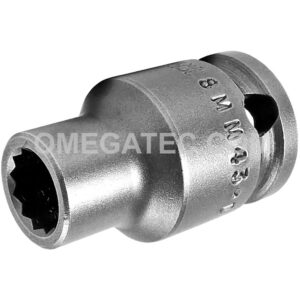 8MM43-D Apex 8mm 12-Point Metric Thin Wall Standard Impact Socket, 3/8'' Square Drive
