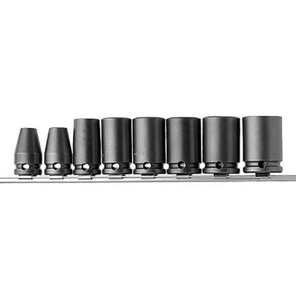APS38L Apex 3/8'' 6-Point Long Impact Socket Set, 8PC