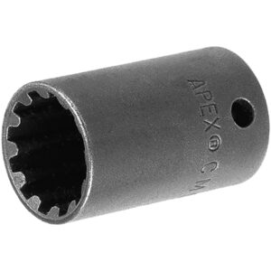 CMS-3512 Apex #12 Long Spline Impact Socket, 3/8'' Square Drive