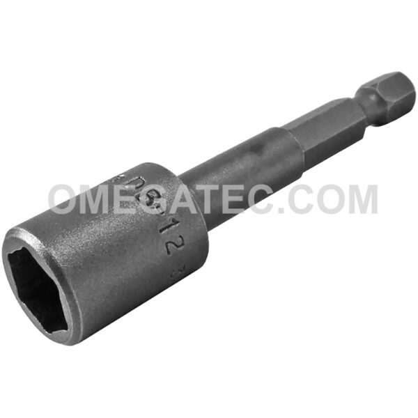 DB-12 Apex 1/4'' 6-Point Power Drive Nutsetter, SAE, For Sheet Metal Screws, Non-Magnetic, 3/8'' Hex