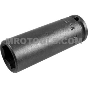 M-1214 Apex 7/16'' 6-Point Magnetic Long Impact Socket, 1/4'' Square Drive