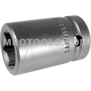 M-15MM15 Apex 15mm 6-Point Magnetic Metric Standard Impact Socket, 1/2'' Square Drive
