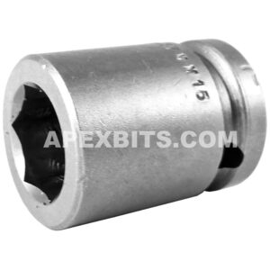 M-17MM15 Apex 17mm 6-Point Magnetic Metric Standard Impact Socket, 1/2'' Square Drive