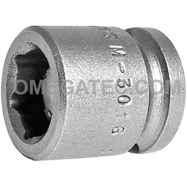 M-3016 Apex 1/2'' 6-Point Magnetic Short Impact Socket, 3/8'' Square Drive