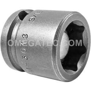 M-3018 Apex 9/16'' 6-Point Magnetic Short Impact Socket, 3/8'' Square Drive