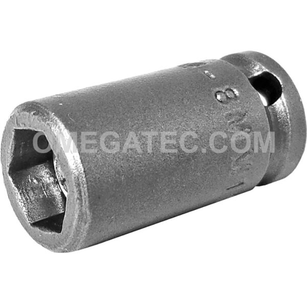 M-8MM11 Apex 8mm 6-Point Magnetic Metric Standard Impact Socket, 1/4'' Square Drive