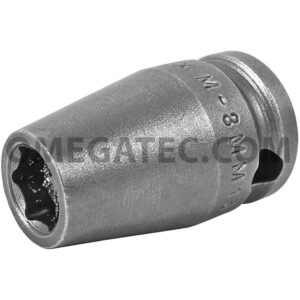 M-8MM13 Apex 8mm 6-Point Magnetic Metric Standard Impact Socket, 3/8'' Square Drive