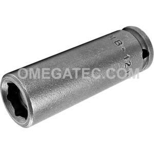 MB-1211 Apex 11/32'' 6-Point Magnetic Bolt Clearance Long Impact Socket, 1/4'' Square Drive