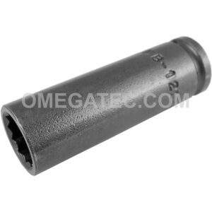 MB-1212-D Apex 3/8'' 12-Point Magnetic Bolt Clearance Long Impact Socket, 1/4'' Square Drive