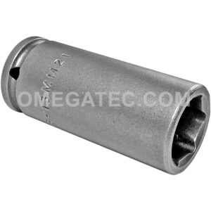 MB-13MM21 Apex 13mm 6-Point Magnetic Bolt Clearance Metric Long Impact Socket, 1/4'' Square Drive