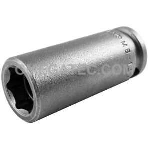MB-13MM23 Apex 13mm 6-Point Magnetic Bolt Clearance Metric Long Impact Socket, 3/8'' Square Drive