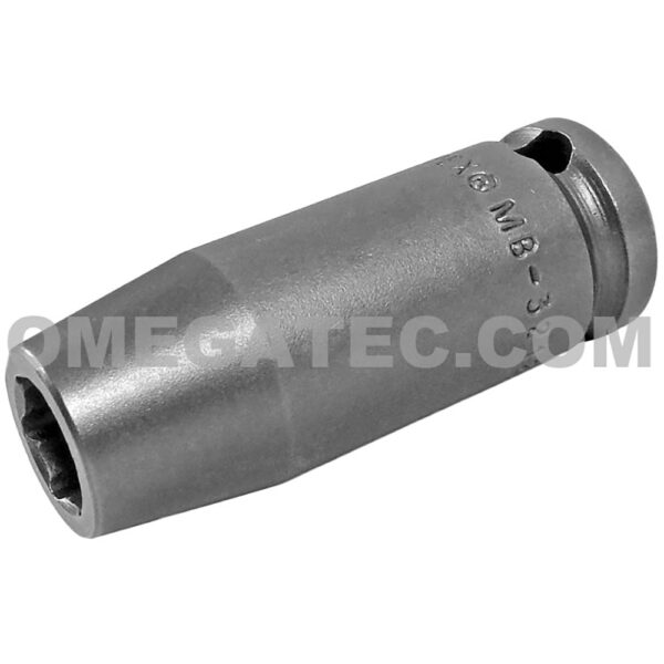 MB-3212 Apex 3/8'' 6-Point Magnetic Bolt Clearance Long Impact Socket, 3/8'' Square Drive