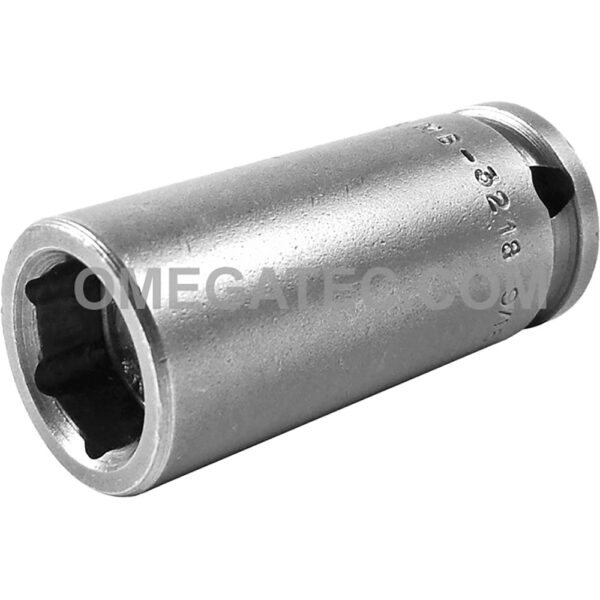 MB-3218 Apex 9/16'' 6-Point Magnetic Bolt Clearance Long Impact Socket, 3/8'' Square Drive