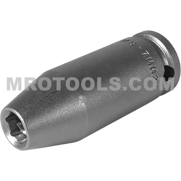 MB-7MM23 Apex 7mm 6-Point Magnetic Bolt Clearance Metric Long Impact Socket, 3/8'' Square Drive