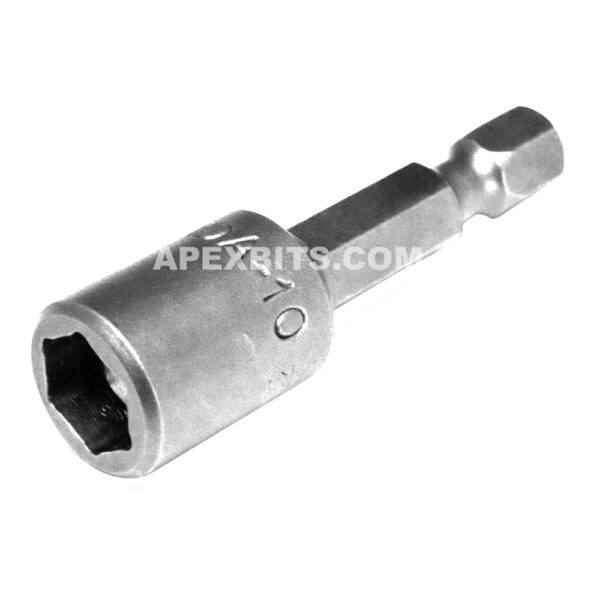 MDA-10 Apex 1/4'' 6-Point Power Drive Nutsetter, SAE, For Sheet Metal Screws, Magnetic, 5/16'' Hex