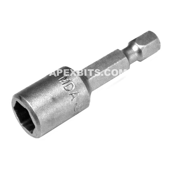 MDA-8MM Apex 1/4'' 6-Point Power Drive Nutsetter, Metric, For Sheet Metal Screws, Magnetic, 8mm Hex