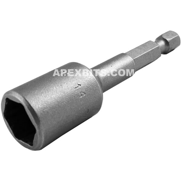 MDB-14 Apex 1/4'' 6-Point Power Drive Nutsetter, SAE, For Sheet Metal Screws, Magnetic, 7/16'' Hex