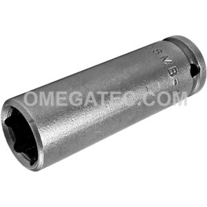 OSMB-10MM21 Apex 10mm 6-Point Magnetic Bolt Clearance Metric Long Impact Socket, 1/4'' Square Drive, No Ring Groove