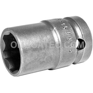 SF-16MM45 Apex 16mm 6-Point Surface Drive Thin Wall Metric Standard Impact Socket, 1/2'' Square Drive