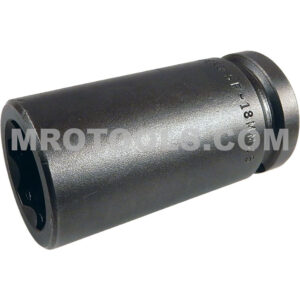 SF-18MM25 Apex 18mm 6-Point Surface Drive Metric Long Impact Socket, 1/2'' Square Drive