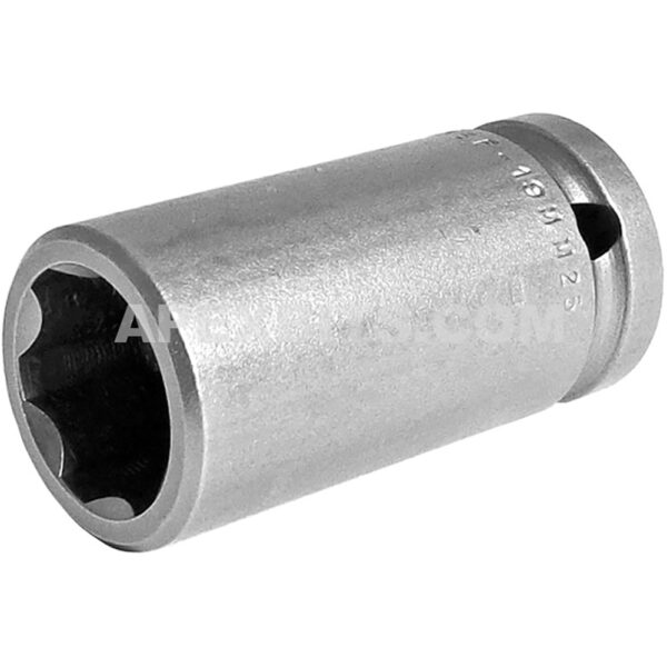 SF-19MM25 Apex 19mm 6-Point Surface Drive Metric Long Impact Socket, 1/2'' Square Drive