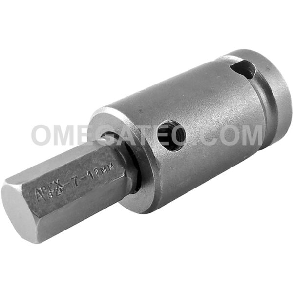 SZ-5-7-12MM Apex 12mm Metric Impact Socket Head Bit, 1/2'' Square Drive