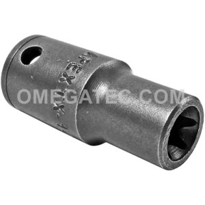 TX-1407 Apex E-7 Thin Wall Torx Impact Socket, For External Screws, 1/4'' Square Drive